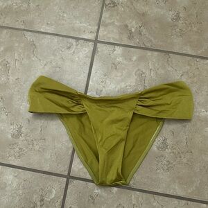 SHIMMERY GREEN HIGH WAISTED BIKINI BOTTOMS